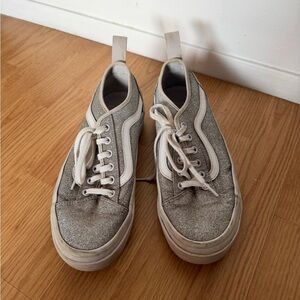 Vans Glittery Silver Sneakers